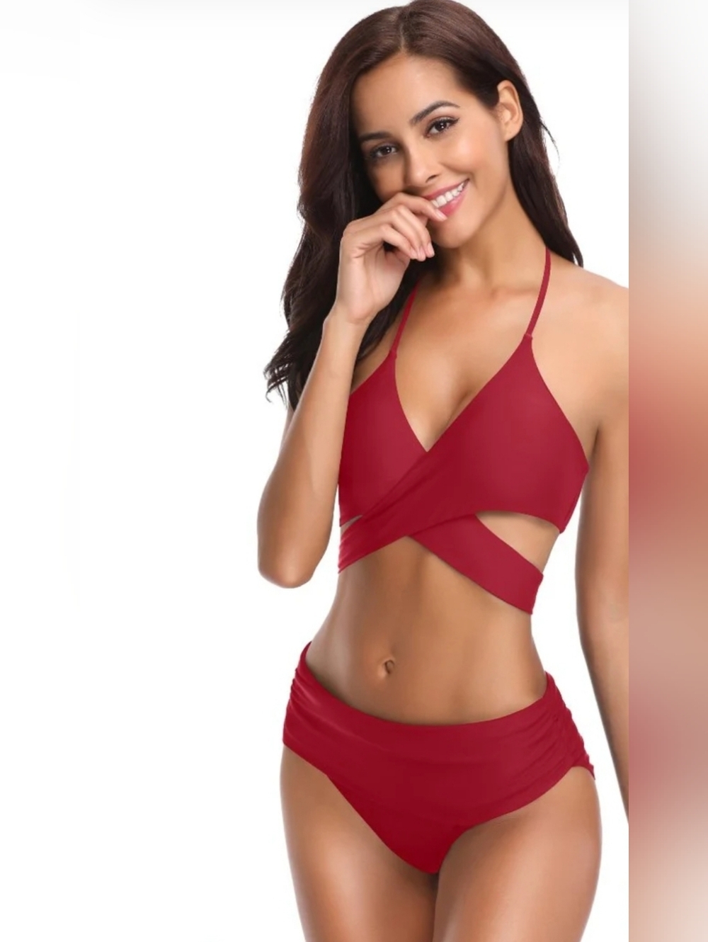 Shekini Push-up Bandage Halter Bikini Small NWOT